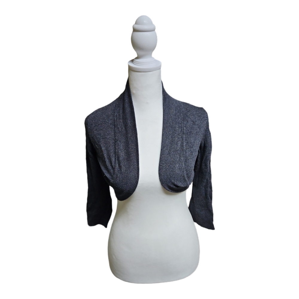 The Limited Gray Stretch Crop Sweater - Medium